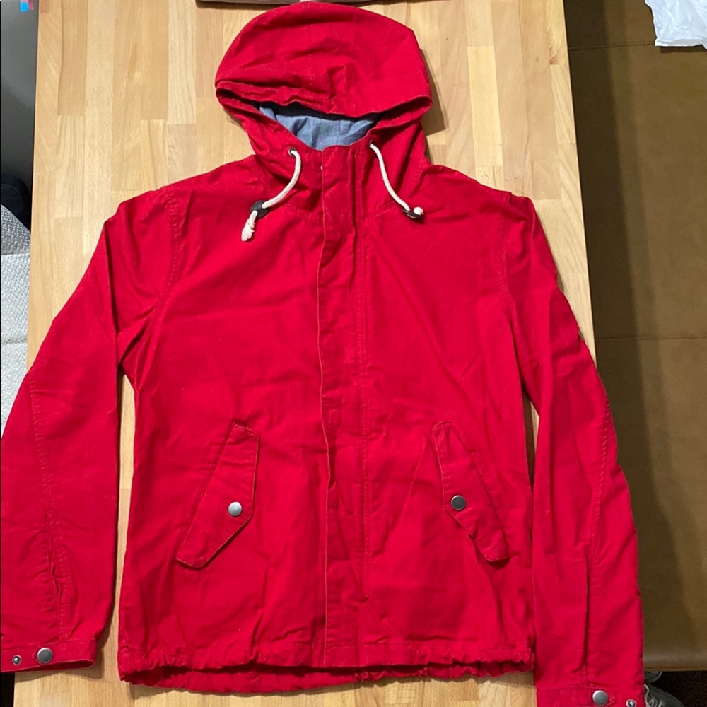 Red Hooded Men's Jacket